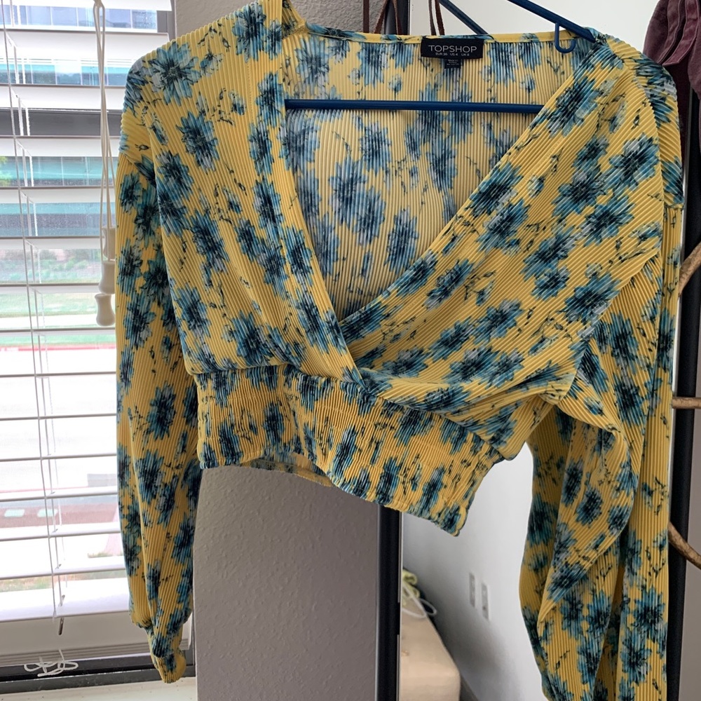 top shop crop blouse